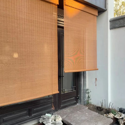 Çayevi Ofisi Bambu Roll Up Güneşlikler, Balkon İçin Bambu Stor Perdeler