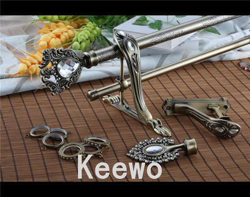 Dekorasyon Klasik Tasarımlar Anti-Pirinç Altın Krom Anti-Bakır Şerit Bitirme Metal Demir Perde Çubuğu