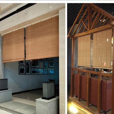 Güneşlik Otel Tipi Perdeler, Çay Odası Çalışma Ofisi Oteli İçin Balkon Bambu Panjurları