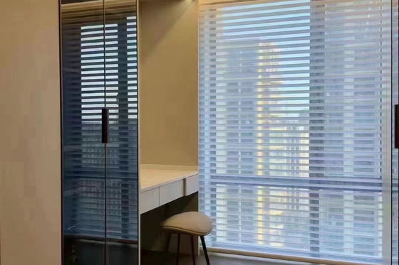 Akıllı Yatak Odası Shangri La Perdeler Yatay Desen Ployester Malzemesi