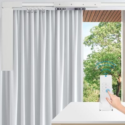 Toptan Fabrika Alüminyum Ağır Hizmet Tavan Tuya Wifi Motor Otomatik Akıllı Elektrikli Perde Raylı Parça Sistemi