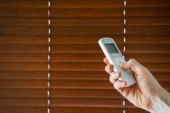 Masif Ahşap Ofis Pencere Perdeleri, Toz Korumalı Bambu Jaluziler