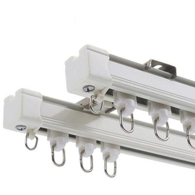 20 Feet Yapışkan Tavan Duvar Montajı Yapışkan Bantlı Matkapsız Alüminyum Perde Ray Parçası