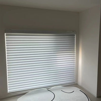 Oturma Odası İçin Stor Zebra Kör Perde Beyaz Gri Renkli