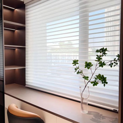 Oturma Odası İçin Stor Zebra Kör Perde Beyaz Gri Renkli