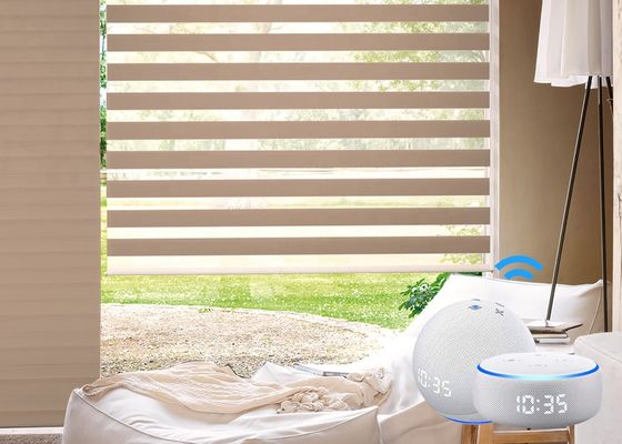 Ofis Otel İçin Dayanıklı Elektrikli Zebra Kör Perde Otomatik