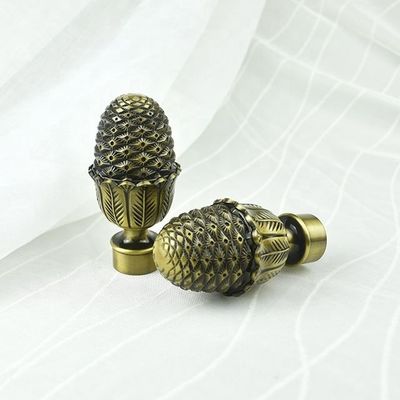 Dekor Ev Özelleştirilmiş Uzunluk 28mm Kutup Büküm Metal Çift Perde Çubuk Ve Parçalar