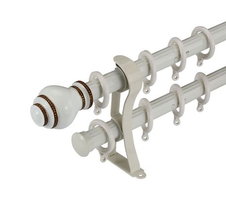 32mm kalın direk donanım metal alüminyum çubuk tüm aksesuarları ile komple bitmiş perde çubukları