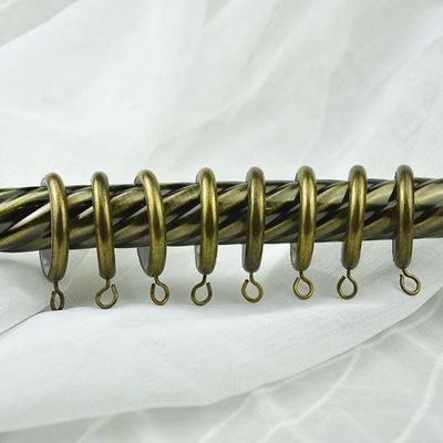 Toptan pencere dekorasyonu bronz Altın Krom bakır şerit metal demir perde çubukları seti