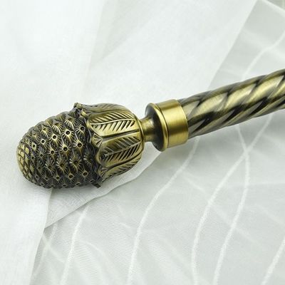 Toptan pencere dekorasyonu bronz Altın Krom bakır şerit metal demir perde çubukları seti