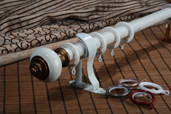 Pencere Dekoratif Lüks Reçine Uç Kapakları 28mm İçi Boş Alüminyum Perde Çubuğu