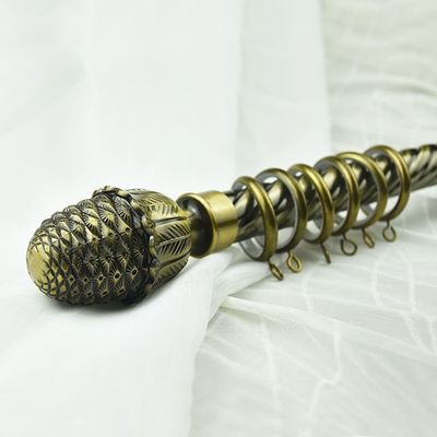 Oturma Room160/200/250/300/350/400cm Büküm Demir Direk Tek Döner Perde Çubukları Toptan Fas
