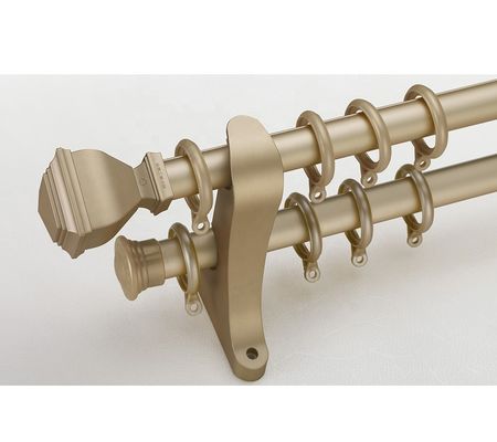 Duvara Montaj 28mm Alüminyum Boru Çift Perde Çubuk Tutucu Görüntü Perdesi