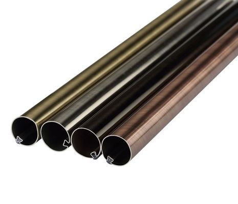 28mm Uzatılabilir Perde Boru Çubuk Ev Penceresi İçin Gümüş Renk
