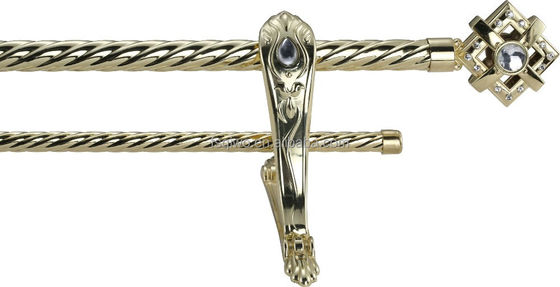 Dekorasyon Klasik Tasarımlar Anti-Pirinç Altın Krom Anti-Bakır Şerit Bitirme Metal Demir Perde Çubuğu