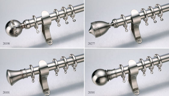 Modern Perde Boru Çubuk Metal Paslanmaz Çelik Malzeme Bronz Nikel Renk