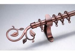 Kenya Uzunluğu 3m Yaprak Antik Pirinç Finial Uzun Perde Çubukları