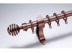 Kenya Uzunluğu 3m Yaprak Antik Pirinç Finial Uzun Perde Çubukları