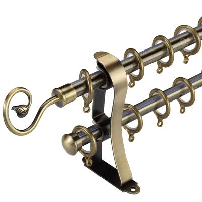 Kapak Parantez Halkası ile Metal Alüminyum Perde Boru Çubuğu Anti Pas