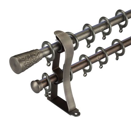 Kapak Parantez Halkası ile Metal Alüminyum Perde Boru Çubuğu Anti Pas