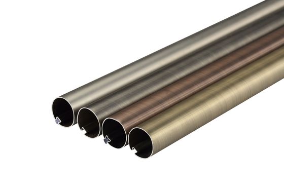 Kapak Parantez Halkası ile Metal Alüminyum Perde Boru Çubuğu Anti Pas