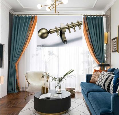 Ev Pencere Dekorasyonu İçin Alüminyum Alaşımlı Metal Perde Çubuk Setleri