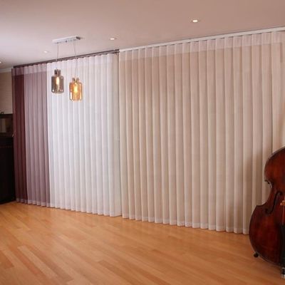 Elektrikli Modern Dikey Kumaş Panjurlar, Lüks Ev İçin Pembe Pencere Panjurları