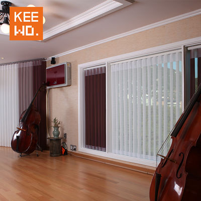 Minimalist Modern Stil ile Şeffaf Kumaş Pencere Dikey Panjur