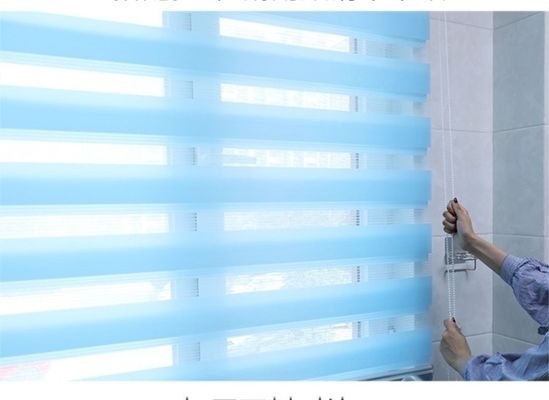Oturma Odası Yatak Odası İçin Yatay Rolling Zebra Kör Perde