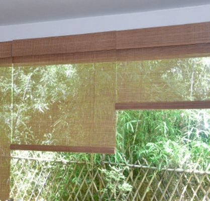 Güneşlik Otel Tipi Perdeler, Çay Odası Çalışma Ofisi Oteli İçin Balkon Bambu Panjurları