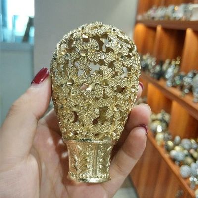 Toptan perde çubuk fiyatı altın rengi metal uç kapakları finial perde çubuk aksesuarları