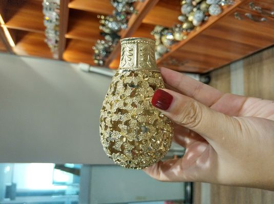 Toptan perde çubuk fiyatı altın rengi metal uç kapakları finial perde çubuk aksesuarları