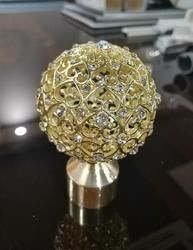 28mm Ucuz Kristal Cam Gül Altın Perde Çubukları Süslemeleri Kutup Konisi Altın Perde Çubukları İçin Yeni Süslemeler