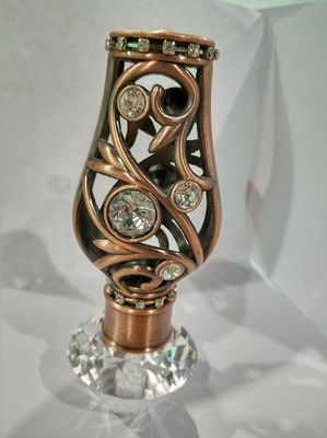 25mm Yuvarlak Metal Dekoratif Perde Çubuk Biter Bakır Gül Altın Malzeme ODM