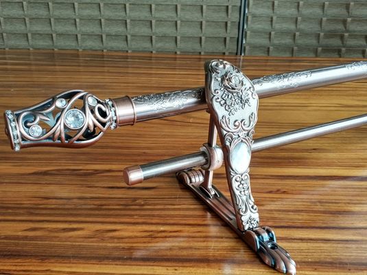 Kaliteli alüminyum demir metal perde çubuk braketi pencere perde çubuk destek braketi gül 28/19 Perde çubuk braketi