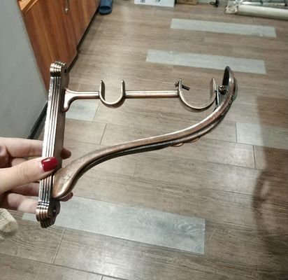 Bakır Bronz Renk Perde Tutucu Metal 28/19mm Çift Perde Çubuk Braketi Perde Aksesuarları