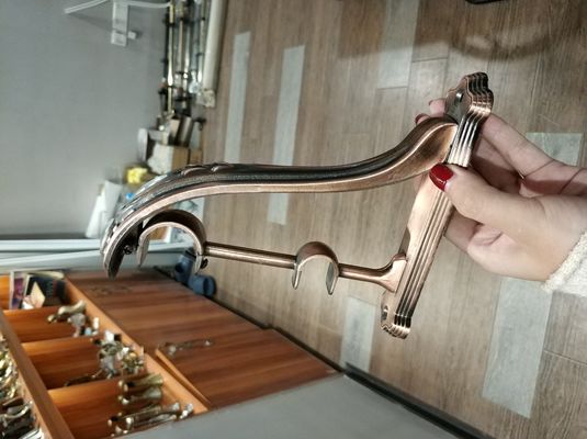 Bakır Bronz Renk Perde Tutucu Metal 28/19mm Çift Perde Çubuk Braketi Perde Aksesuarları