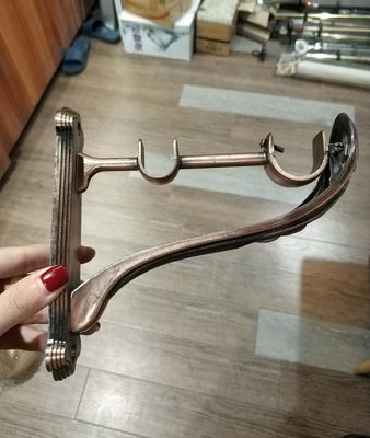 Bakır Bronz Renk Perde Tutucu Metal 28/19mm Çift Perde Çubuk Braketi Perde Aksesuarları