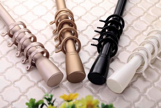 Galvanik Püskürtme Yüzeyli Dekoratif Modern Perde Çubuğu Halkaları 28mm