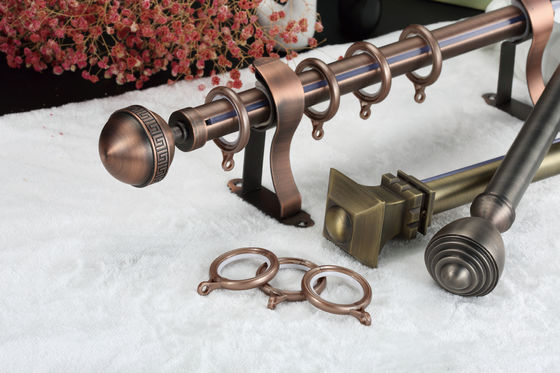 Galvanik Püskürtme Yüzeyli Dekoratif Modern Perde Çubuğu Halkaları 28mm