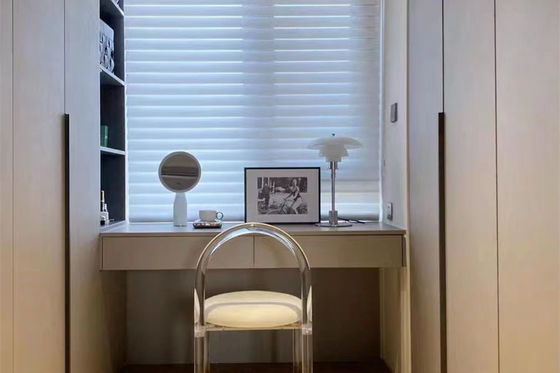 Polyester Karartma Shangri La Perdeler Su Geçirmez Manuel Zincir Kontrolü