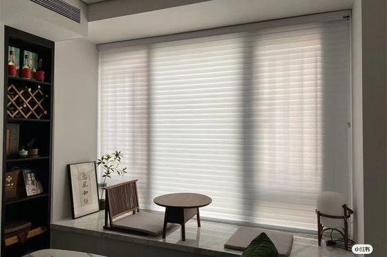 Polyester Karartma Shangri La Perdeler Su Geçirmez Manuel Zincir Kontrolü