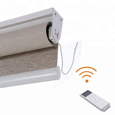 Gündüz Gece Akıllı Pencere Panjurları Akıllı Kontrollü Çift Katmanlı Zebra Stili