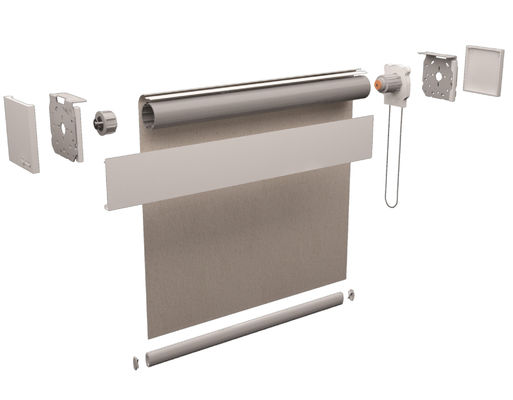 Gündüz Gece Akıllı Pencere Panjurları Akıllı Kontrollü Çift Katmanlı Zebra Stili