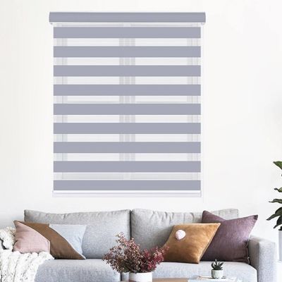 Oturma Odası İçin Kapalı Yatay Zebra Kör Perde Çift Katmanlı