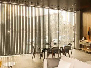 Yarı Körlük Ofis Perde Örtüsü Yatak Odası Banyo Balkon Dikey Panjur Kumaş Çekme Perdesi